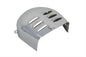 Chrome V-TWIN horn cover for electrical components, featuring a sleek, shiny finish and detailed design.