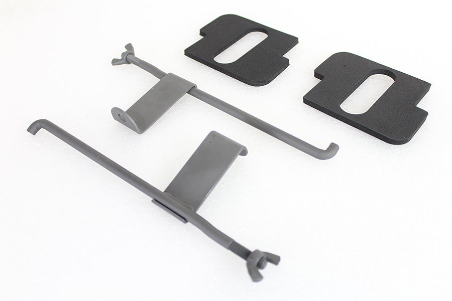 V-TWIN Battery Rod Set with Pads for electrical maintenance, featuring metal rods and protective pads on a white background.