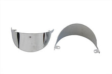 Load image into Gallery viewer, V-TWIN turn signal visor front for motorcycle lighting, showing the clear protective cover and mounting hardware.
