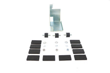 Load image into Gallery viewer, V-TWIN Zinc Battery Carrier Kit for electrical motorcycle applications, showing durable zinc construction and mounting hardware.