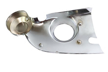 Load image into Gallery viewer, V-Twin engine cam cover trim with polished finish, designed for V-Twin motorcycle engines, enhancing engine appearance and protection.