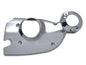 V-Twin chrome engine cam cover trim with polished finish, designed for motorcycle engine customization.
