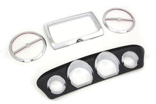 Load image into Gallery viewer, Chrome inner fairing trim kit for windshield and sissy bar by American Dresser, shown on motorcycle.