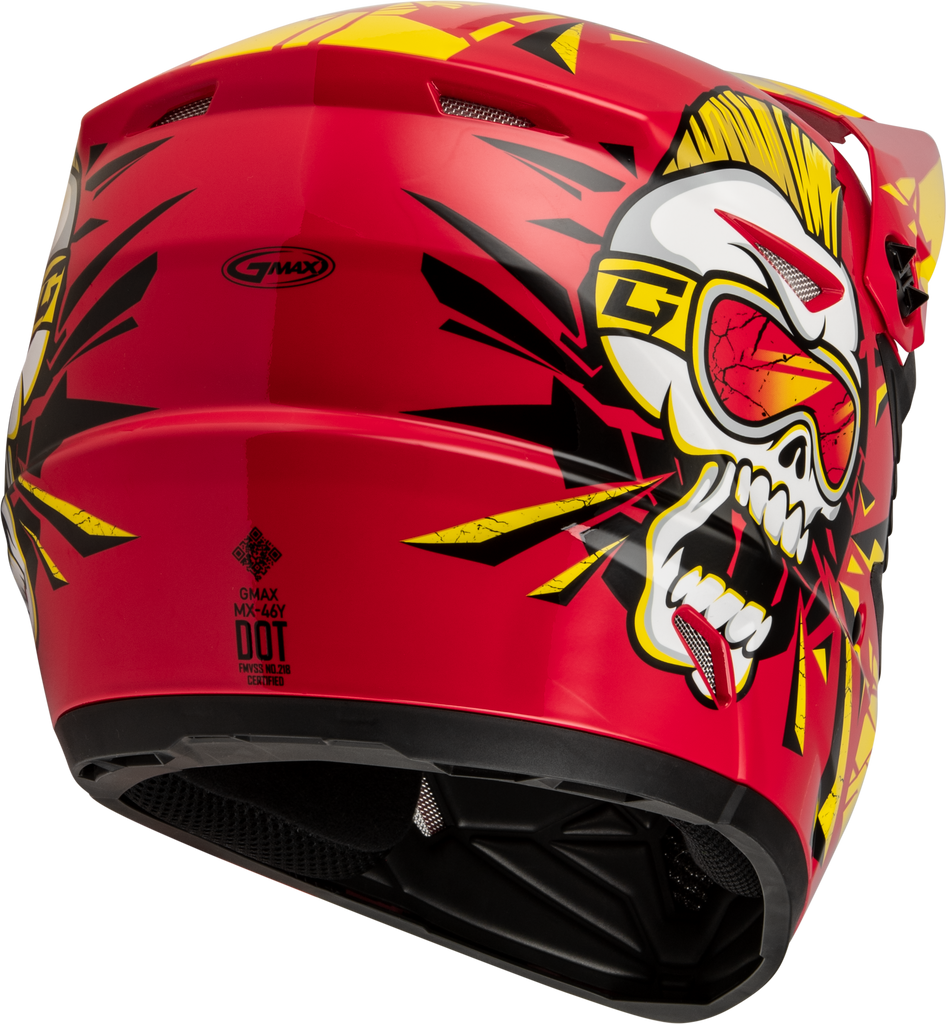 Youth Mx 46y Unstable Helmet Red/Yellow Yl