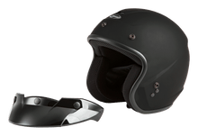 Load image into Gallery viewer, Of 2 Open Face Helmet Matte Black Lg