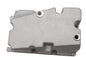 V-TWIN oil pan cover for oil tank, showing the black metal component with mounting holes and a smooth finish.