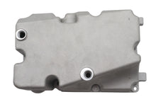 Load image into Gallery viewer, V-TWIN Oil Pan Cover for oil tank, metal motorcycle part with mounting holes, black finish, designed for V-TWIN motorcycle oil tanks.