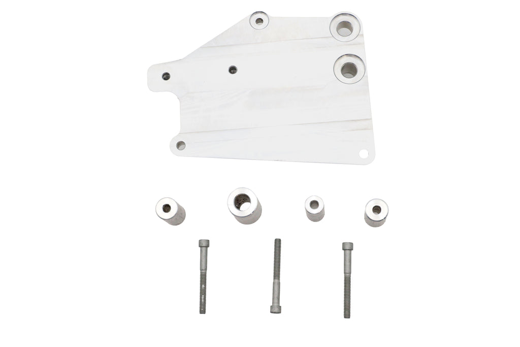 V-TWIN alloy sprocket cover for drive line, inchX inch size, durable metal construction, fits V-TWIN motorcycle models.