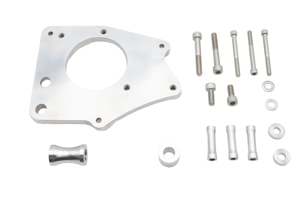 Chrome V-Twin inchX inch sprocket cover for drive line, featuring polished finish and detailed design, compatible with V-Twin motorcycles.
