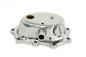 Chrome kick starter cover for motorcycle transmission by Motorshop, showcasing a shiny, polished finish on a sleek metal component.