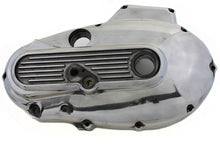 Load image into Gallery viewer, Polished MOTORSHOP Outer Primary Cover for drive line applications, showcasing a shiny metal finish on a motorcycle part.
