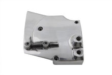 Load image into Gallery viewer, Polished MOTORSHOP sprocket cover for drive line, showcasing a shiny metal finish and precise fit for motorcycle maintenance.