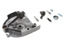 Load image into Gallery viewer, Polished MOTORSHOP drive line kick sprocket cover showing shiny finish and detailed design on a white background.