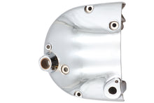 Load image into Gallery viewer, Chrome sprocket cover for motorcycle drive line by Motorshop, showcasing a shiny, durable metal finish with detailed design.