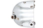 Chrome sprocket cover for motorcycle drive line by Motorshop, showcasing a shiny, durable metal finish with detailed design.