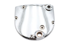 Load image into Gallery viewer, Motorshop Chrome Sprocket Cover for drive line, shiny chrome finish, mounted on motorcycle drivetrain with detailed branding.