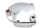 Chrome sprocket cover from Motorshop for drive line applications, showcasing a shiny, protective motorcycle sprocket cover.