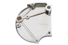 Load image into Gallery viewer, Chrome sprocket cover for drive line by Motorshop, showcasing a shiny, polished metal finish with detailed branding.