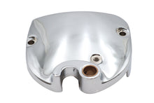 Load image into Gallery viewer, Chrome reinforced sprocket cover for drive line by Motorshop, showcasing durable, polished metal design and mounting features.