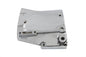 Chrome sprocket cover for drive line from Motorshop, showcasing shiny finish and detailed mounting design.