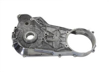 Load image into Gallery viewer, Polished MOTORSHOP Drive Line Inner Primary Cover for motorcycle, shiny metal finish, detailed close-up image.