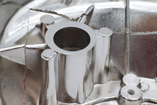 Load image into Gallery viewer, Motorshop Chrome Outer Primary Cover for drive line, showcasing polished chrome finish and detailed design.