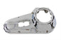 Chrome outer primary cover for drive line from Motorshop, showing a shiny, smooth finish on a motorcycle engine component.