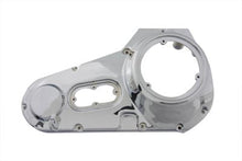 Load image into Gallery viewer, Chrome outer primary cover for drive line by Motorshop, showcasing a shiny, polished chrome finish on a motorcycle drive component.