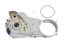 Load image into Gallery viewer, Motorshop Chrome Inner Primary Cover Assembly for drive line, featuring polished chrome finish and detailed design.