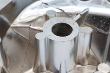 Load image into Gallery viewer, Chrome outer primary cover for drive line from Motorshop, showcasing a shiny, reflective finish with detailed mounting features.