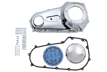 Load image into Gallery viewer, Motorshop Chrome Outer Primary Cover Kit for Drive Line, showing polished chrome finish on motorcycle primary cover.