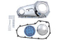 Motorshop Chrome Outer Primary Cover Kit for Drive Line, showing polished chrome finish on motorcycle primary cover.