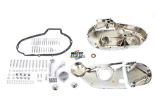 Load image into Gallery viewer, V-TWIN Chrome Engine Dress Up Kit for motorcycle engine with polished chrome finish, enhancing engine appearance and style.