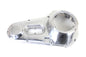 Polished MotorShop drive line outer primary cover with a sleek finish, designed for motorcycle primary drive protection.