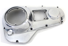 Load image into Gallery viewer, Polished V-TWIN outer primary cover for drive line, showing a shiny metal finish and detailed design on a motorcycle.