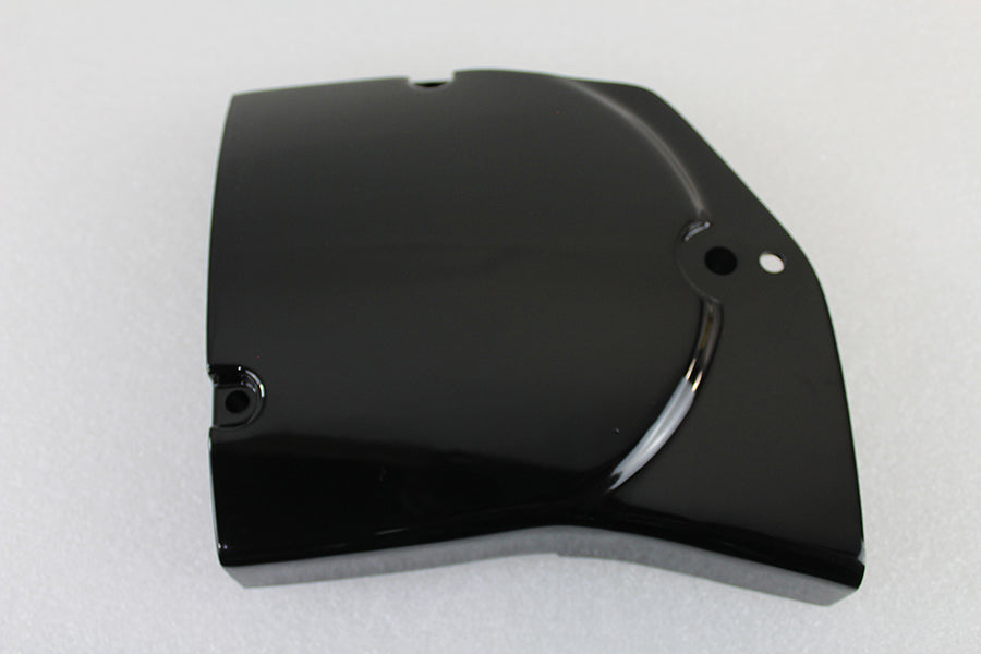 Black MOTORSHOP sprocket cover for drive line, protective motorcycle component with a sleek finish, part number 43-0329c.