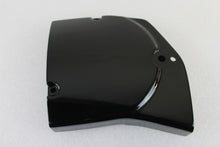 Load image into Gallery viewer, Black MOTORSHOP sprocket cover for drive line, protective motorcycle component with a sleek finish, part number 43-0329c.