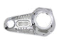 Chrome outer primary cover for drive line by Motorshop, showcasing shiny chrome finish and detailed design.