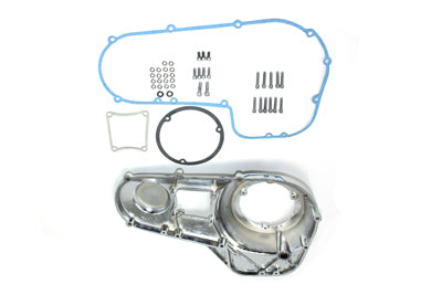 Chrome outer primary kit for drive line by Motorshop, featuring polished metal components for motorcycle primary drive assembly.