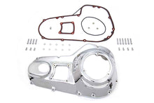 Load image into Gallery viewer, MotorShop chrome outer primary cover kit for drive line applications, featuring a shiny chrome finish and detailed design.
