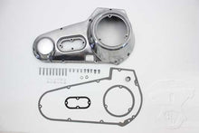 Load image into Gallery viewer, Polished MOTORSHOP drive line outer primary cover kit with a sleek, shiny finish for motorcycle engine protection and style.