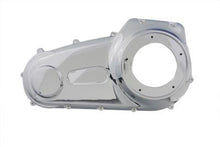 Load image into Gallery viewer, Chrome outer primary cover for drive line by Motorshop, showing a polished, reflective finish on a motorcycle engine component.