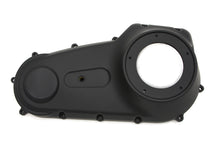 Load image into Gallery viewer, Black MOTORSHOP Outer Primary Cover for Drive Line, showcasing a durable motorcycle part with a sleek finish.