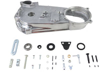Load image into Gallery viewer, Motorshop drive line inner primary cover cast for motorcycles, featuring detailed metal construction and bolt openings.