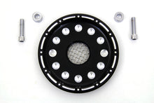 Load image into Gallery viewer, Black pulley cover kit for drive line from MOTORSHOP Outlaw series, designed for motorbike or vehicle applications.
