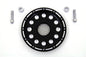 Black pulley cover kit for drive line from MOTORSHOP Outlaw series, designed for motorbike or vehicle applications.