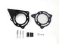 Black XL sprocket cover from Motorshop for drive line systems, showcasing durable metal construction and sleek finish.
