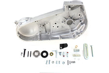 Load image into Gallery viewer, V-Twin Cast FXE Inner Primary Cover for Drive Line, showcasing the durable metal finish and detailed design on a motorcycle.
