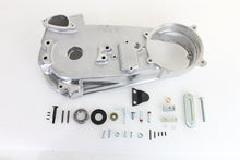 Load image into Gallery viewer, V-TWIN Cast FXE inner primary drive line cover in black with V-TWIN branding, for Harley-Davidson FXE models.