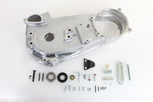 Load image into Gallery viewer, V-TWIN Cast FXE Inner Primary Cover for Drive Line, metal with detailed V-TWIN branding, mounted on motorcycle engine.